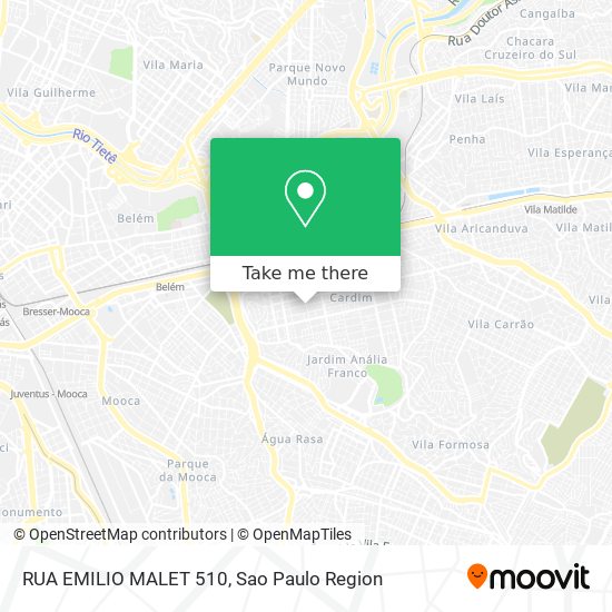 Mapa RUA EMILIO MALET  510