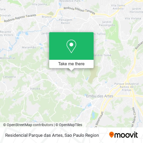 Residencial Parque das Artes map