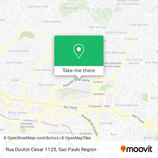 Mapa Rua Doutor César 1125