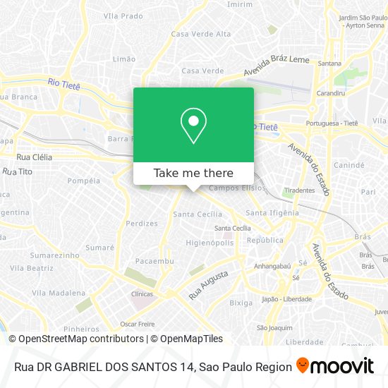 Rua DR  GABRIEL DOS SANTOS 14 map