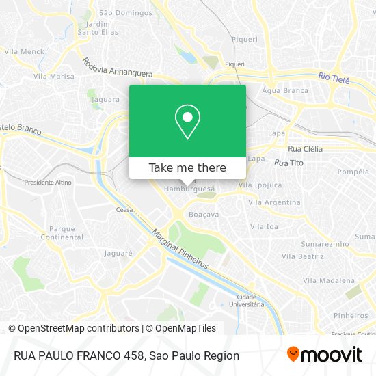 Mapa RUA PAULO FRANCO 458