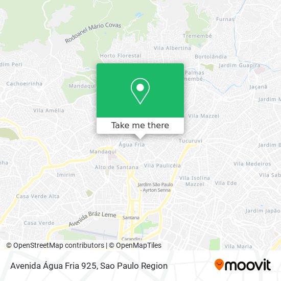 Avenida Água Fria 925 map