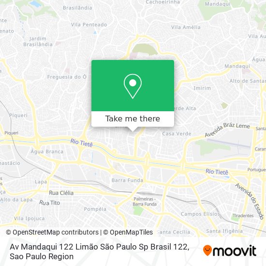 Av  Mandaqui  122   Limão  São Paulo   Sp  Brasil 122 map