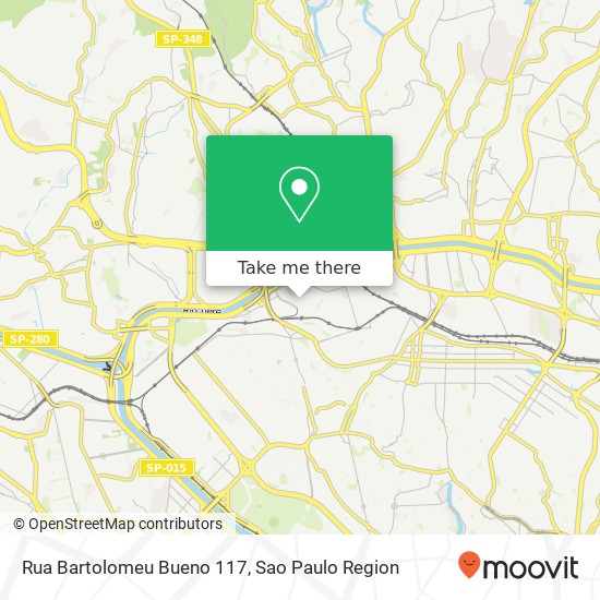 Mapa Rua Bartolomeu Bueno 117