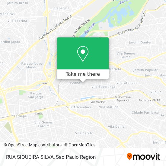 Mapa RUA SIQUEIRA SILVA