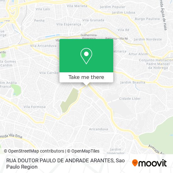 RUA DOUTOR PAULO DE ANDRADE ARANTES map