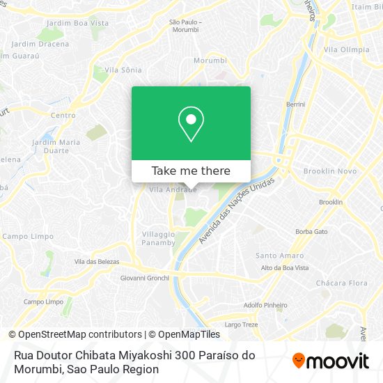 Rua Doutor Chibata Miyakoshi 300   Paraíso do Morumbi map