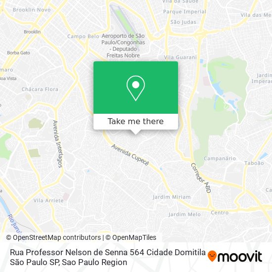 Mapa Rua Professor Nelson de Senna  564   Cidade Domitila   São Paulo   SP