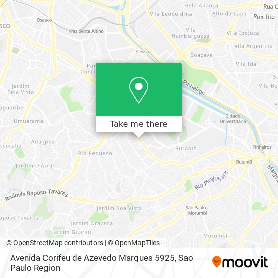 Mapa Avenida Corifeu de Azevedo Marques 5925
