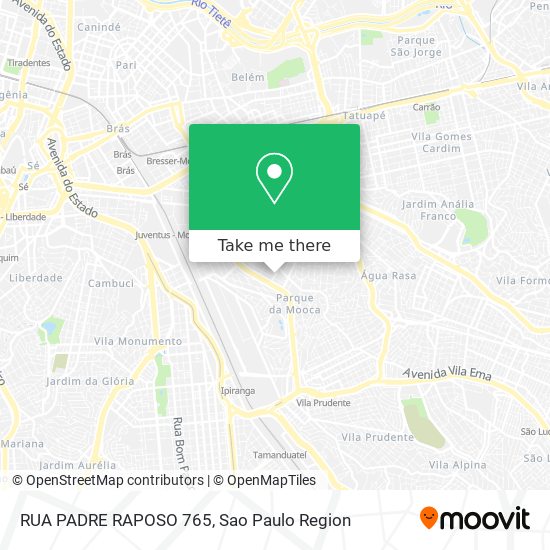 RUA PADRE RAPOSO  765 map