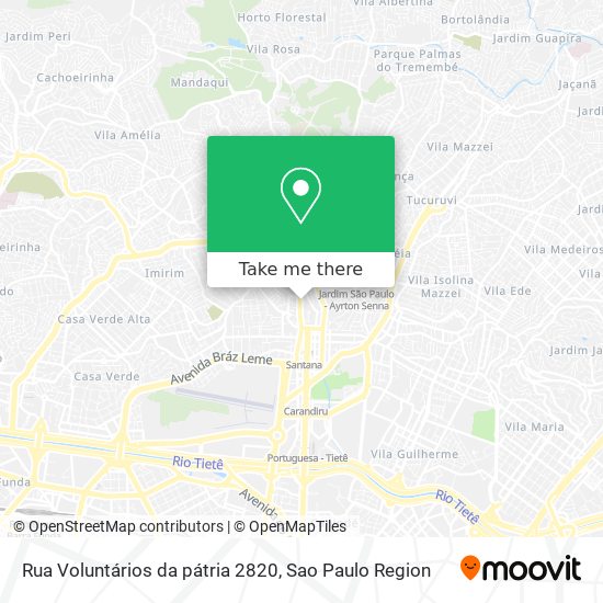 Mapa Rua Voluntários da pátria 2820