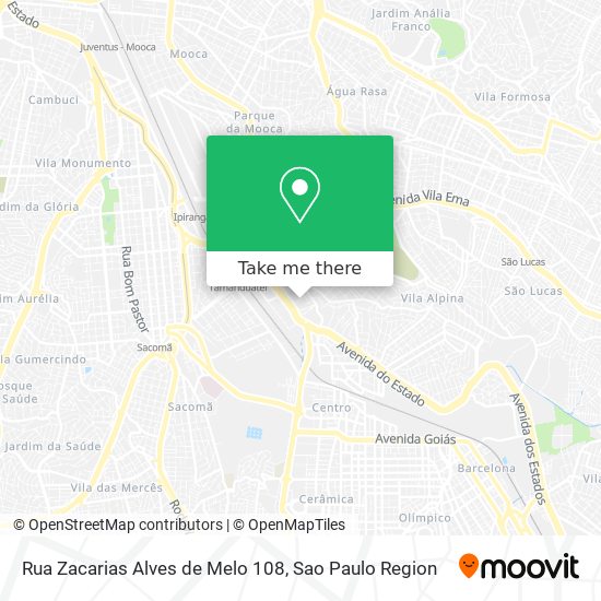 Mapa Rua Zacarias Alves de Melo 108