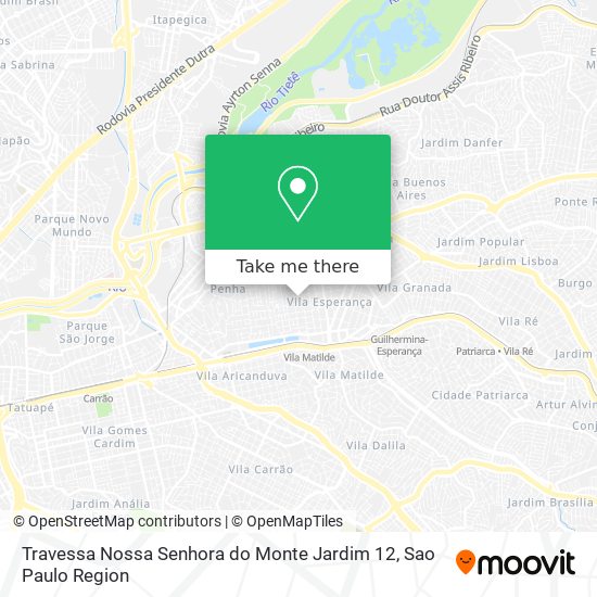 Mapa Travessa Nossa Senhora do Monte Jardim 12