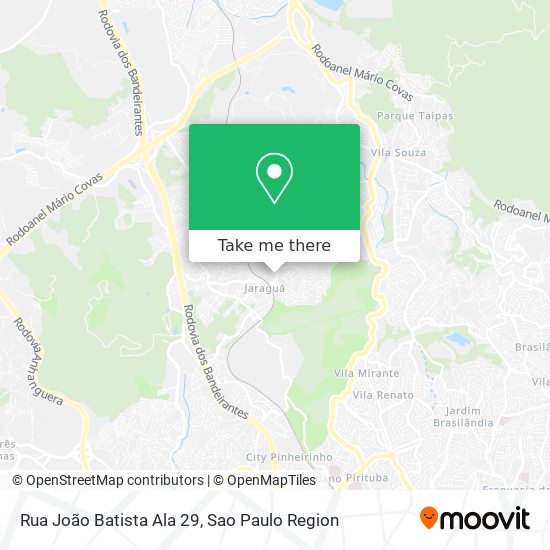 Mapa Rua João Batista Ala 29