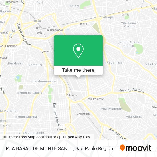 Mapa RUA BARAO DE MONTE SANTO