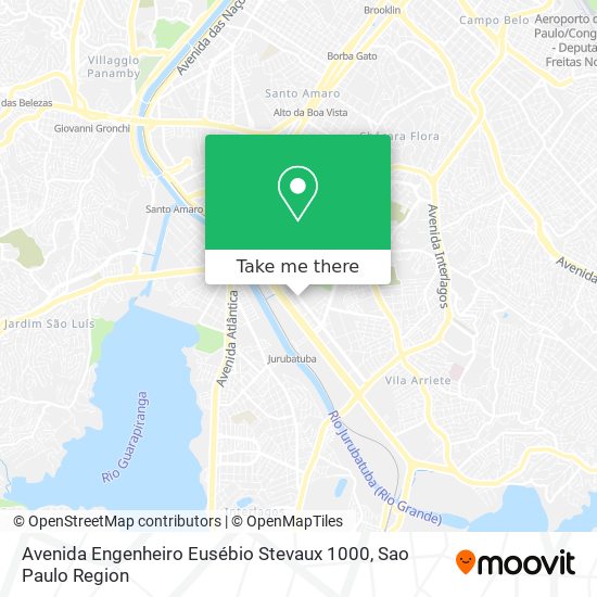 Mapa Avenida Engenheiro Eusébio Stevaux 1000