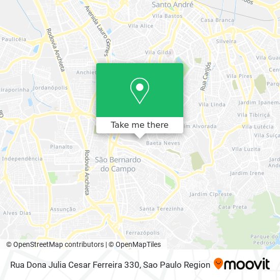 Mapa Rua Dona Julia Cesar Ferreira  330