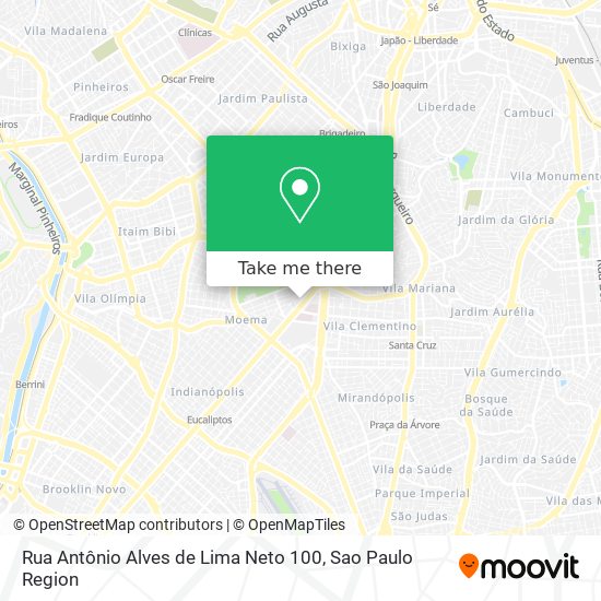 Mapa Rua Antônio Alves de Lima Neto 100
