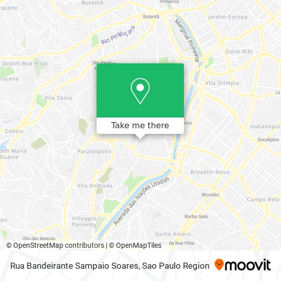Mapa Rua Bandeirante Sampaio Soares