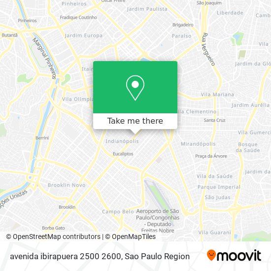 Mapa avenida ibirapuera 2500 2600