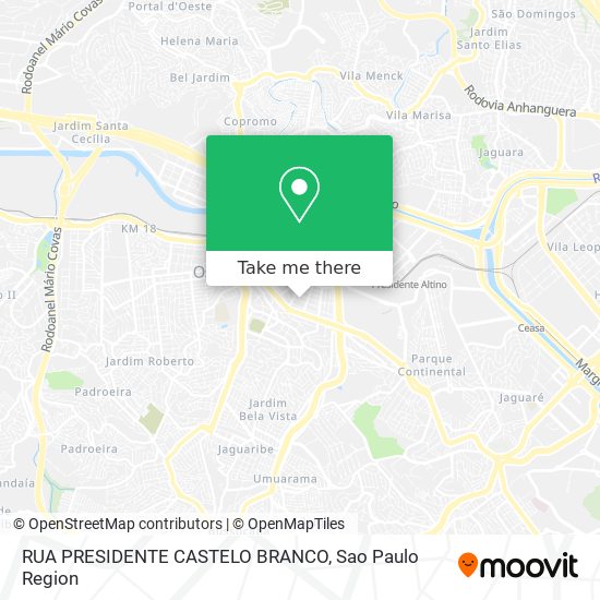 Mapa RUA PRESIDENTE CASTELO BRANCO