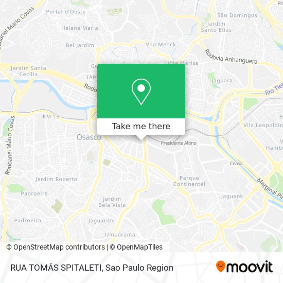 RUA TOMÁS SPITALETI map