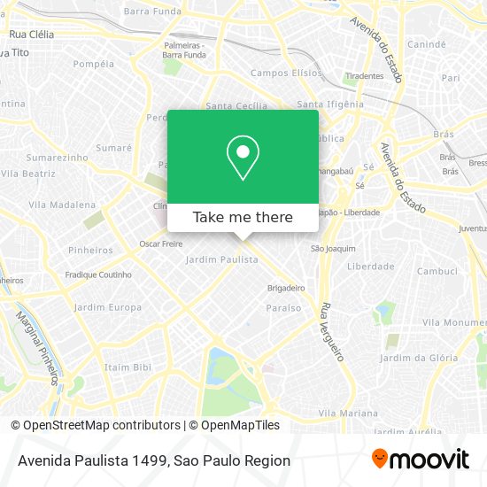 Mapa Avenida Paulista 1499