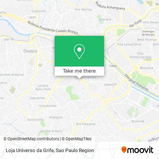 Loja Universo da Grife map