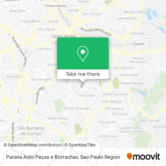 Parana Auto Peças e Borrachas map