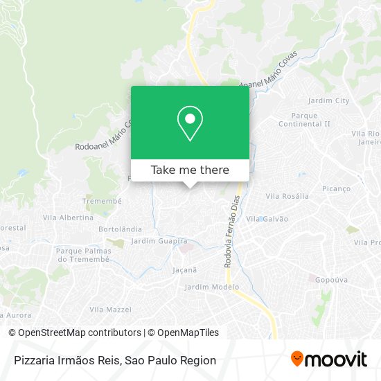 Pizzaria Irmãos Reis map