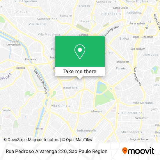 Mapa Rua Pedroso Alvarenga 220