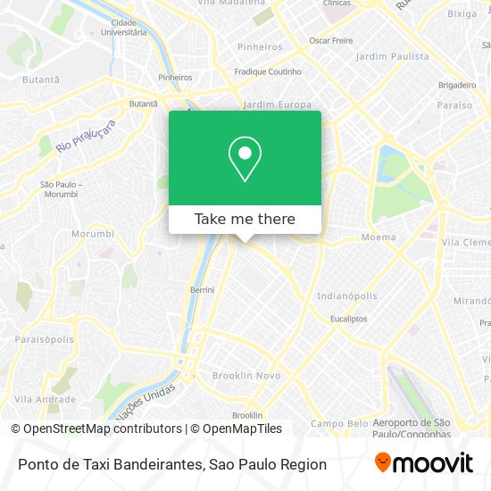 Ponto de Taxi Bandeirantes map