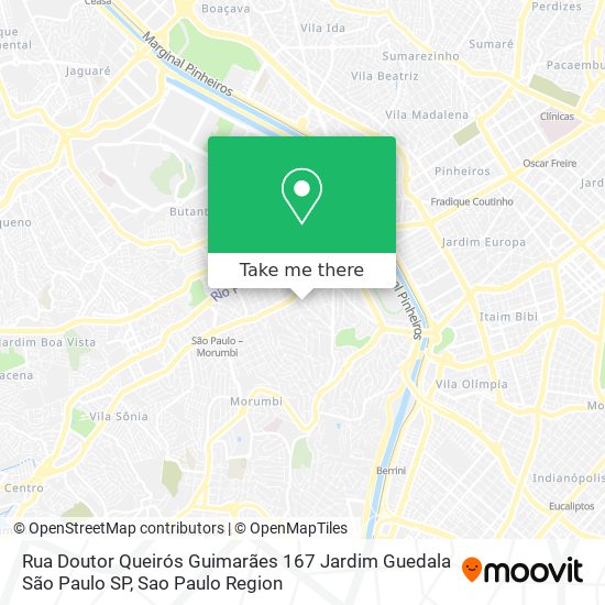 Mapa Rua Doutor Queirós Guimarães  167   Jardim Guedala   São Paulo   SP