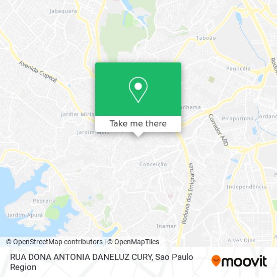 Mapa RUA DONA ANTONIA DANELUZ CURY