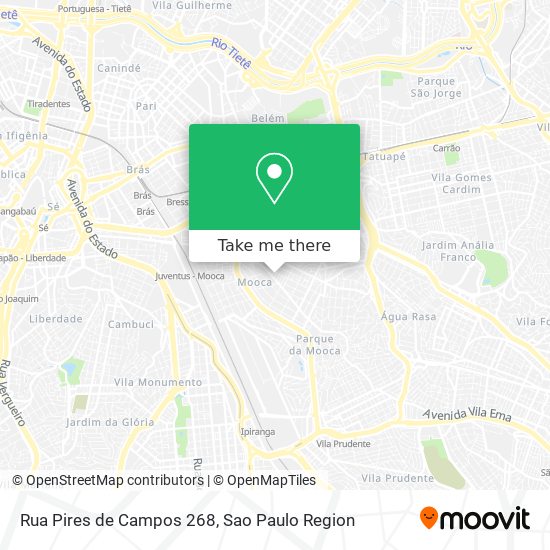 Mapa Rua Pires de Campos  268