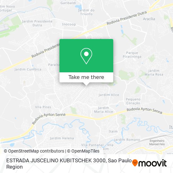 ESTRADA JUSCELINO KUBITSCHEK 3000 map