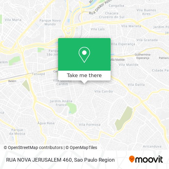 Mapa RUA NOVA JERUSALEM 460