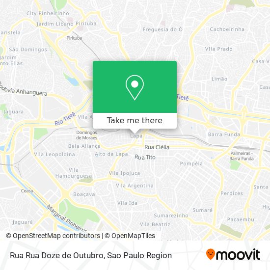 Mapa Rua Rua Doze de Outubro