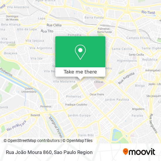 Mapa Rua João Moura 860