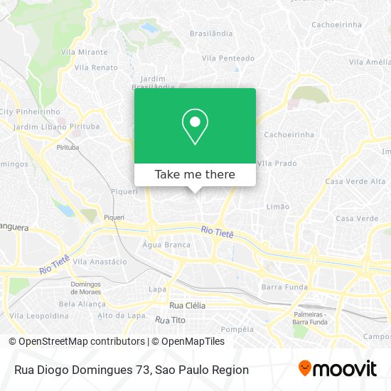 Mapa Rua Diogo Domingues 73