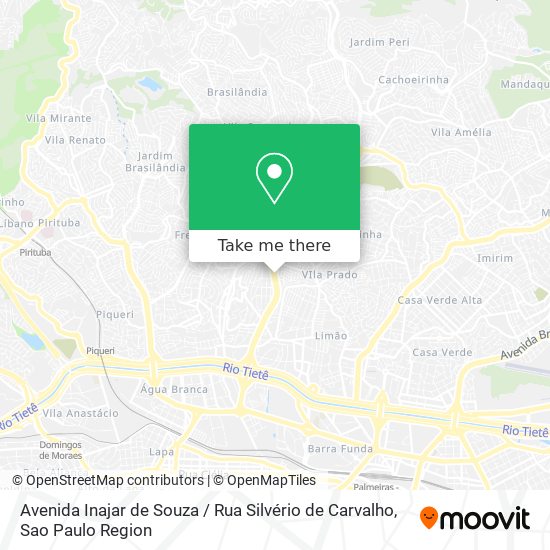 Avenida Inajar de Souza / Rua Silvério de Carvalho map