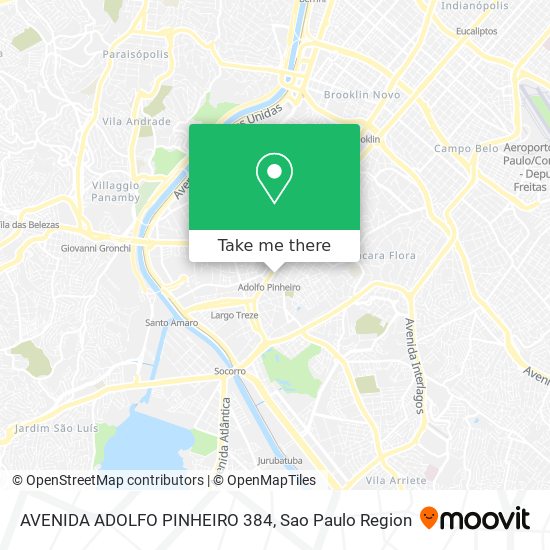 Mapa AVENIDA ADOLFO PINHEIRO 384