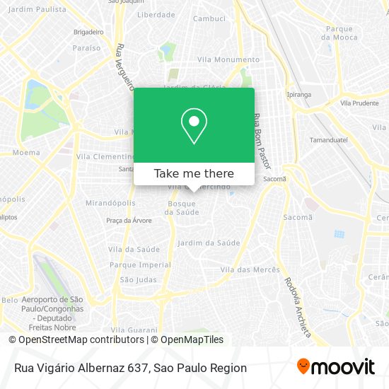 Mapa Rua Vigário Albernaz 637