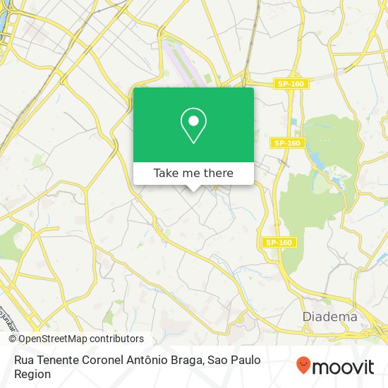 Rua Tenente Coronel Antônio Braga map