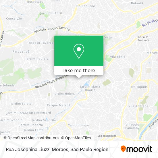 Rua Josephina Liuzzi Moraes map