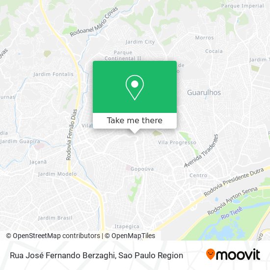 Rua José Fernando Berzaghi map