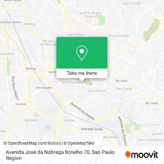 Mapa Avenida José da Nóbrega Botelho 70