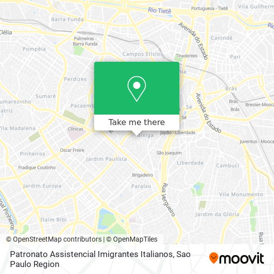 Patronato Assistencial Imigrantes Italianos map