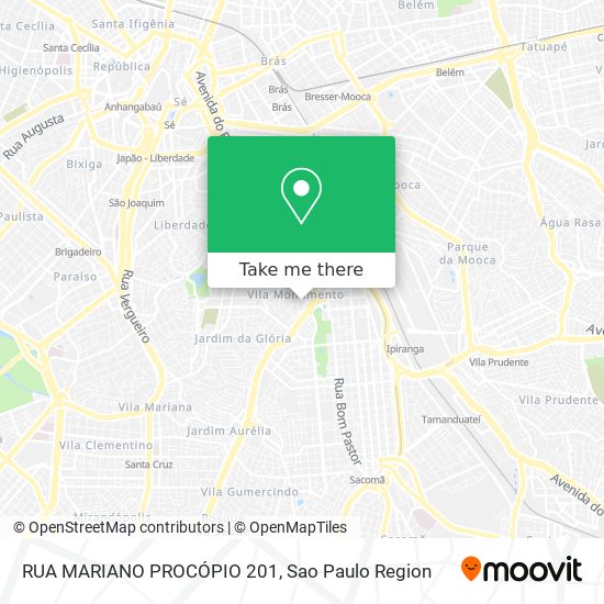 Mapa RUA MARIANO PROCÓPIO 201