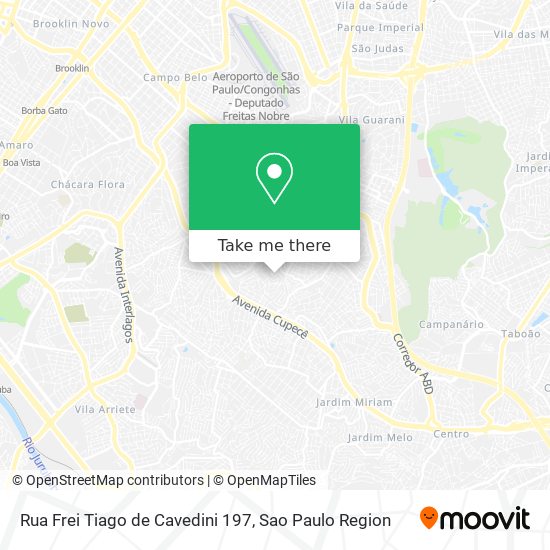 Mapa Rua Frei Tiago de Cavedini 197